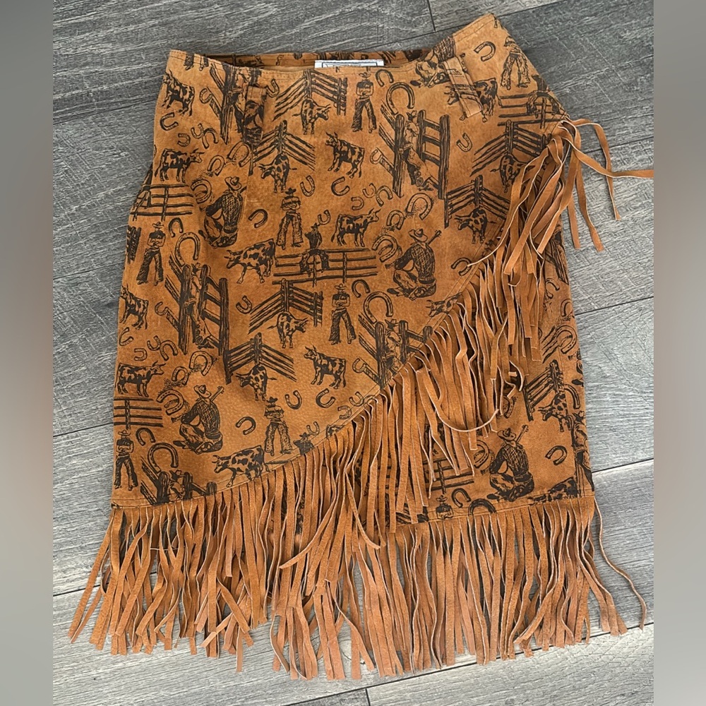 Western Fringe Skirt Vintage